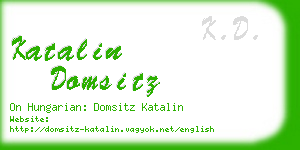 katalin domsitz business card